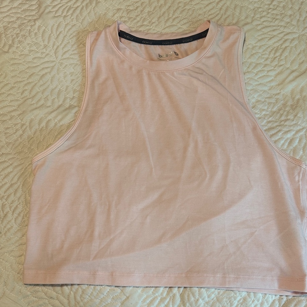 Baleaf Light Pink Sleeveless Crop Tank